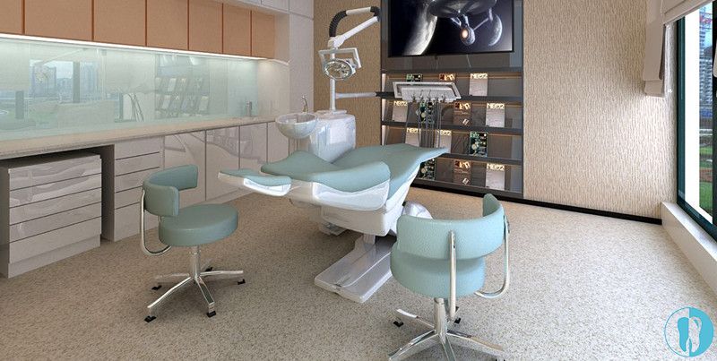 单独的治疗室及牙椅