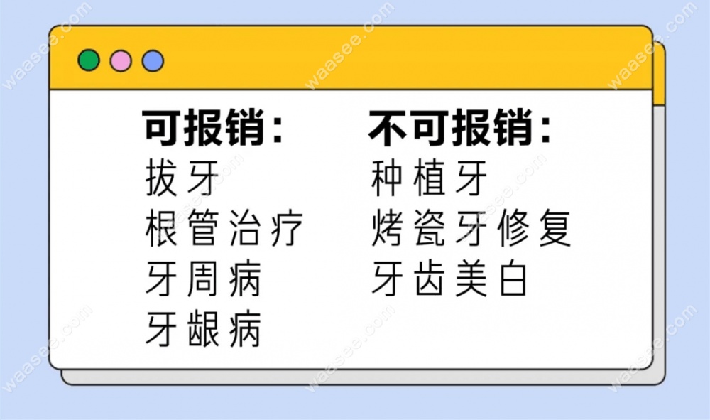 看牙可以报销和不可以报销的项目