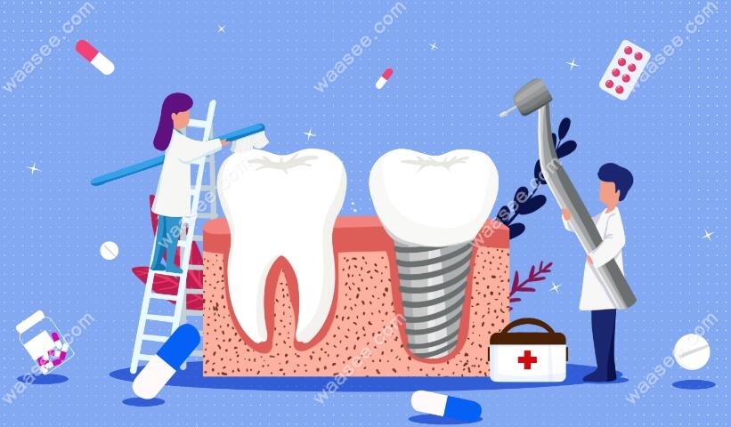 种植牙医生卡通图waasee.com