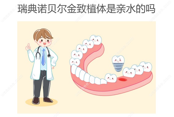 瑞典诺贝尔金致植体是亲水的吗