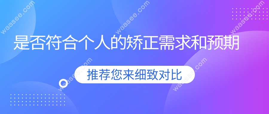 是否符合个人的矫正需求和预期