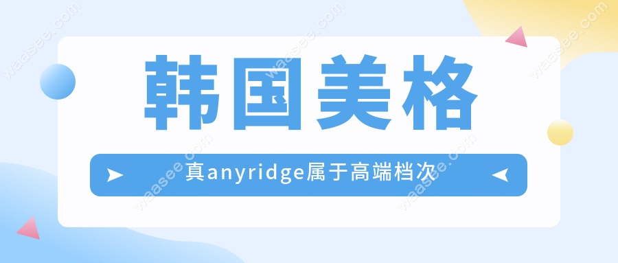 韩国美格真anyridge属于高端档次