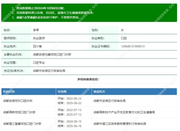 成都茁悦口腔李琴医生waasee.com