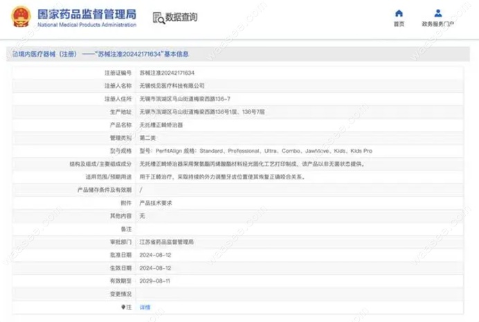 4D记忆牙套获批具体详情
