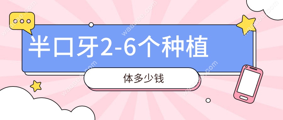 半口牙2-6个种植体多少钱