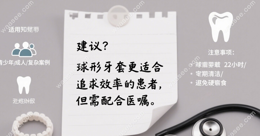 球形牙套适用人群