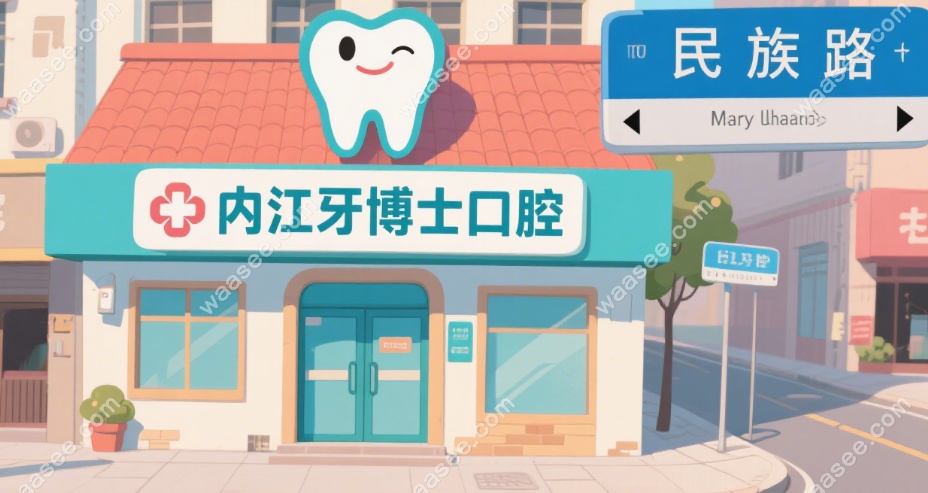 内江牙博士口腔地址在民族路-市中微创种牙top3,乘126路公交