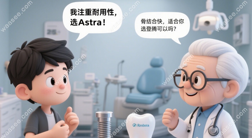  登腾和astra植体区别对比