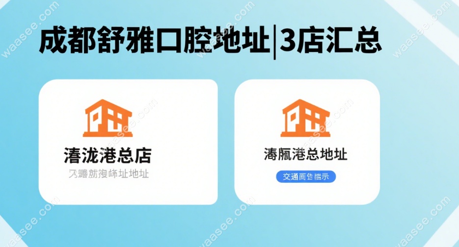 成都舒雅口腔地址|3店汇总!总店&万达&光华店,按区选更省时