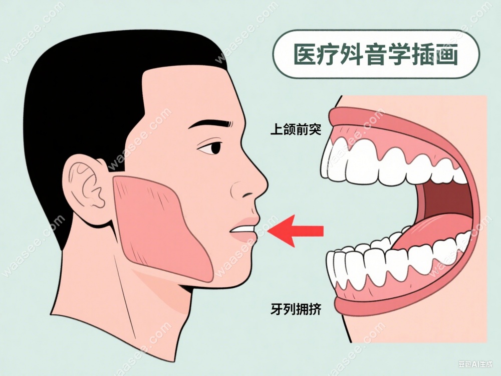 方脸和牙齿外凸