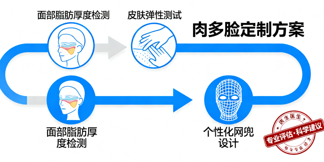 肉少的脸型同样可以受益于这项技术