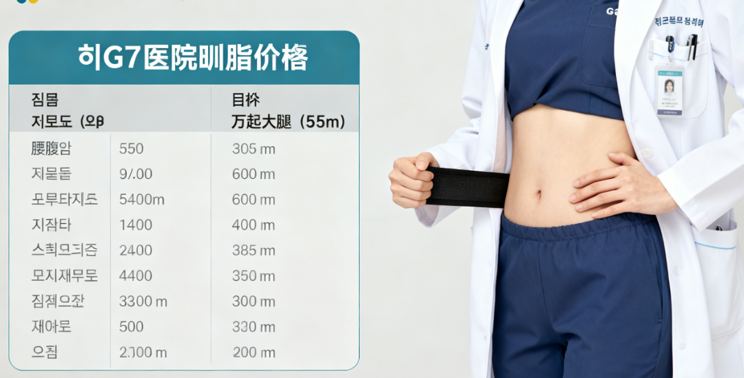 韓國G7醫(yī)院吸脂價格影響因素