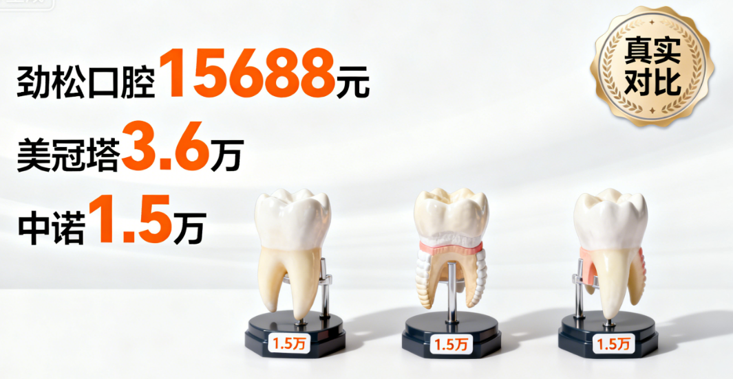 北京吸附性义齿全口收费价格是多少？劲松口腔15688元、美冠塔3.6万、中诺1.5万真实对比